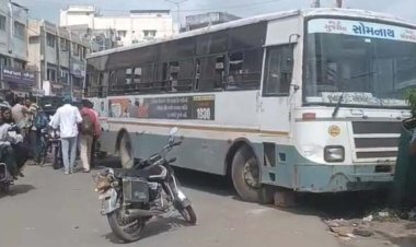 જુનાગઢમાં ST બસને નડ્યો અકસ્માત